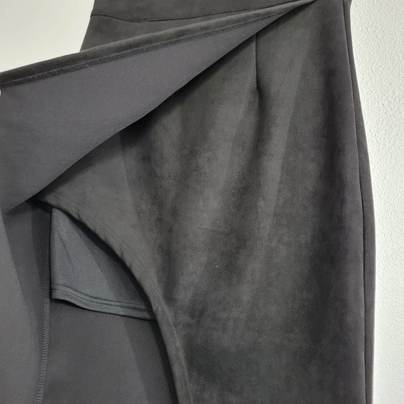 NUDE Knee Length Suede Wrap Skirt - Picture 3 of 4